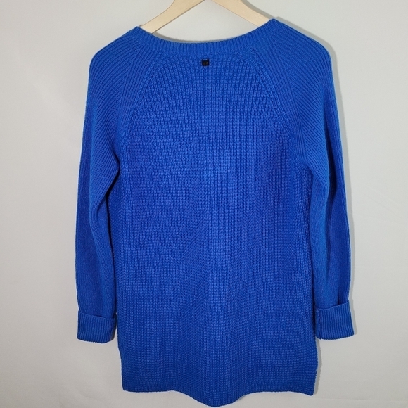 Lole Blue Wool Blend VNeck Kangaroo Pocket Sweater - Picture 6 of 13